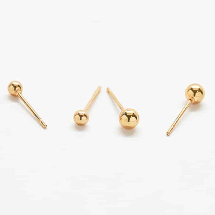 Double fashion ball stud earrings