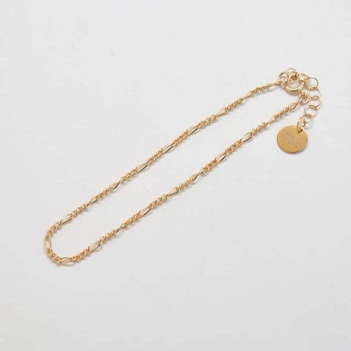 14K Gold Figaro Chain Bracelet