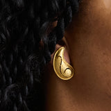 Vintage Gold Paisley Earrings