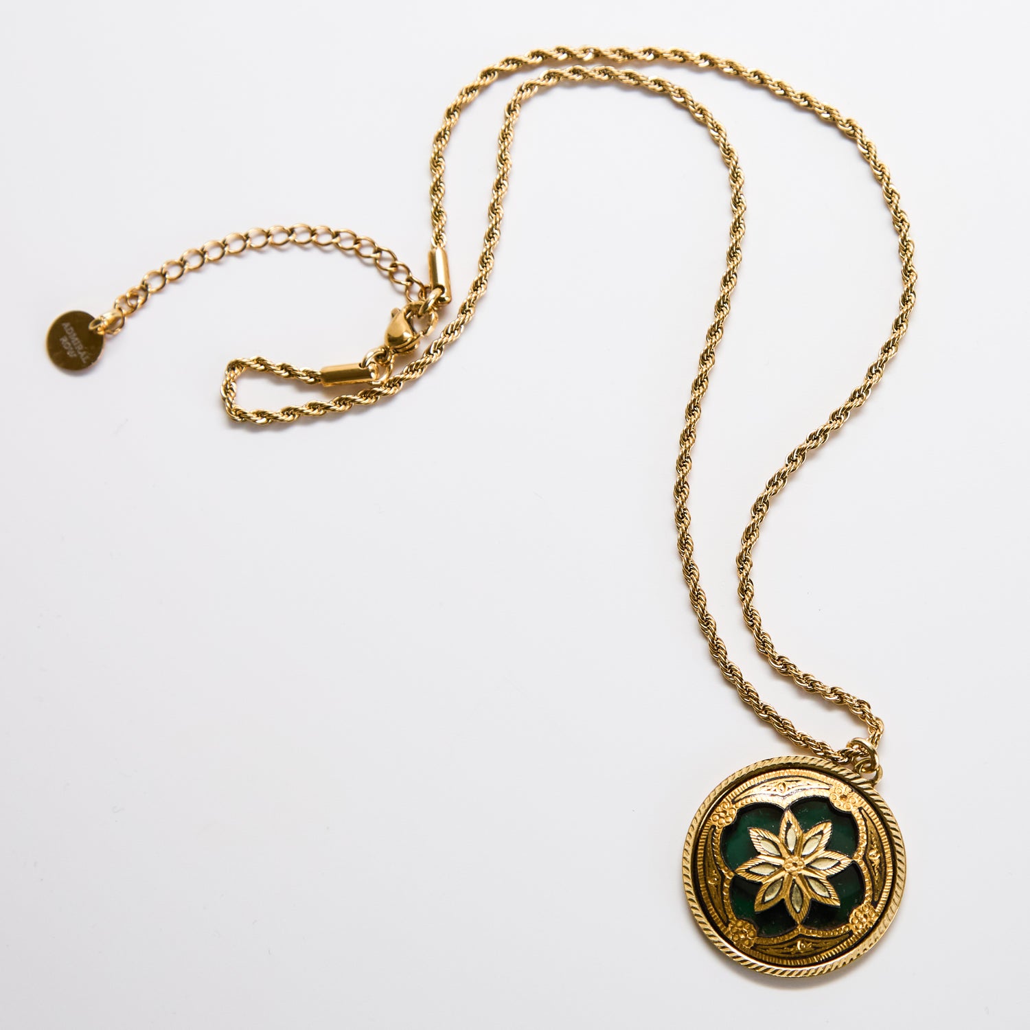 Vintage Flower Medallion Necklace