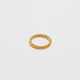 Gold Medium Rope Twist Stacking Ring