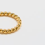 Gold Medium Rope Twist Stacking Ring