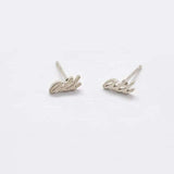 “ATL” Silver Dainty Stud Earrings