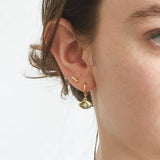 CZ Gold Eye Huggie Earrings