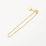 Gold Bar Chain Link Bracelet