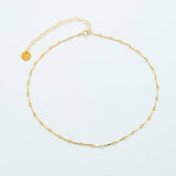 Gold Chain Link Choker Necklace