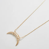 Gold Double Horn Necklace