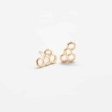 Gold Honeycomb Stud Earrings - Best Seller