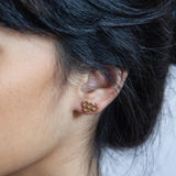 Gold Honeycomb Stud Earrings - Best Seller