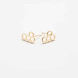 Gold Honeycomb Stud Earrings - Best Seller