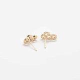 Gold Honeycomb Stud Earrings - Best Seller