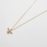 Gold Pave Bee Necklace