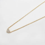 Gold Pave Heart Necklace