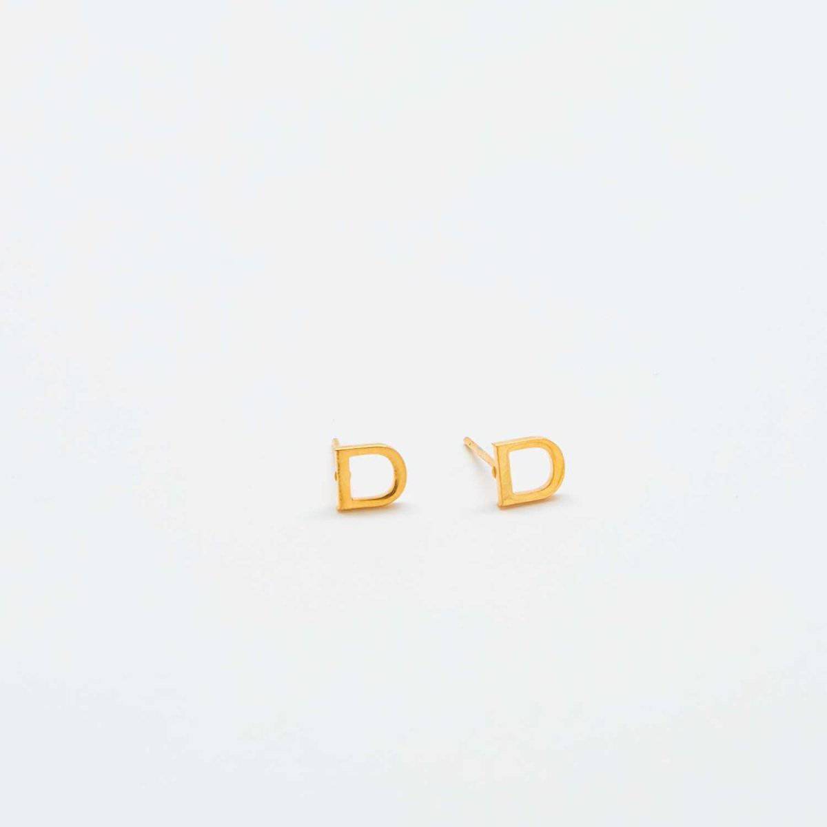 Gold Initial Earrings