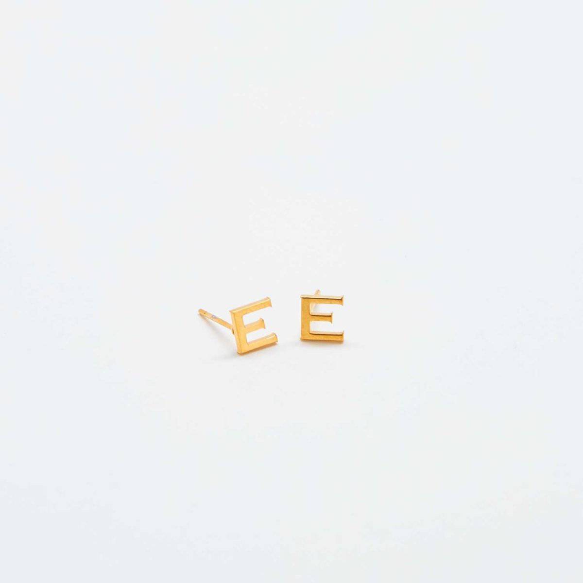 Gold Initial Earrings