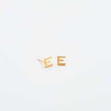 Gold Initial Earrings