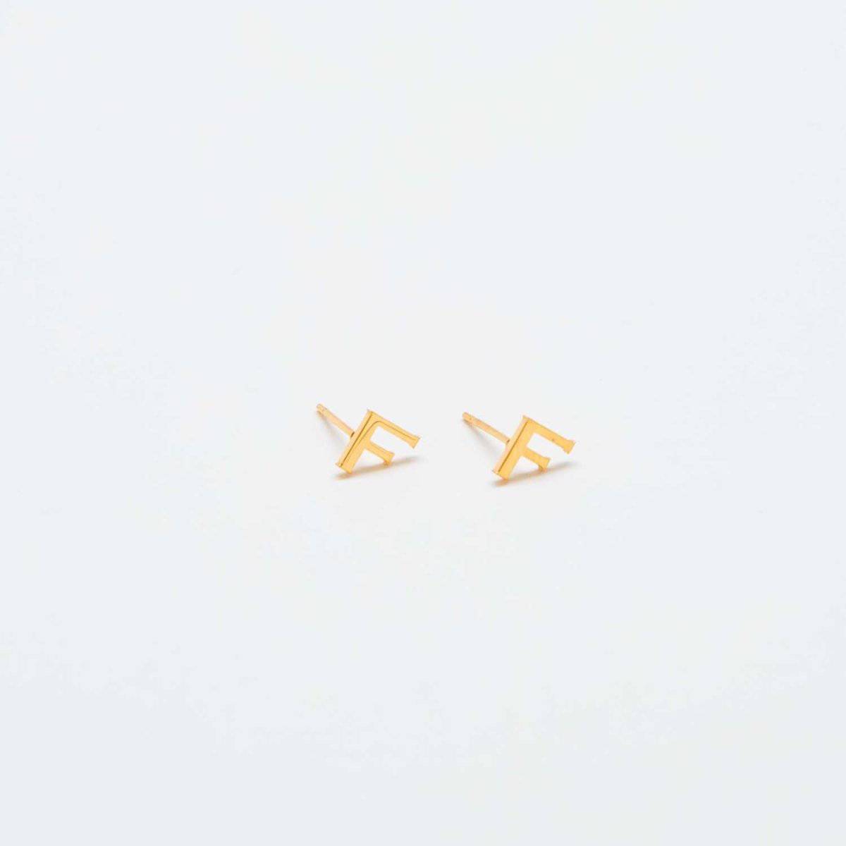 Gold Initial Earrings