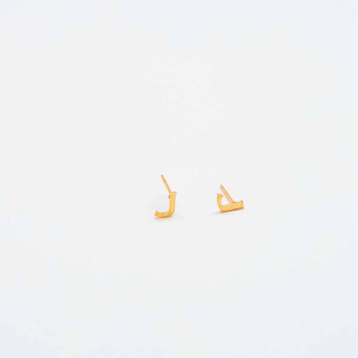 Gold Initial Earrings