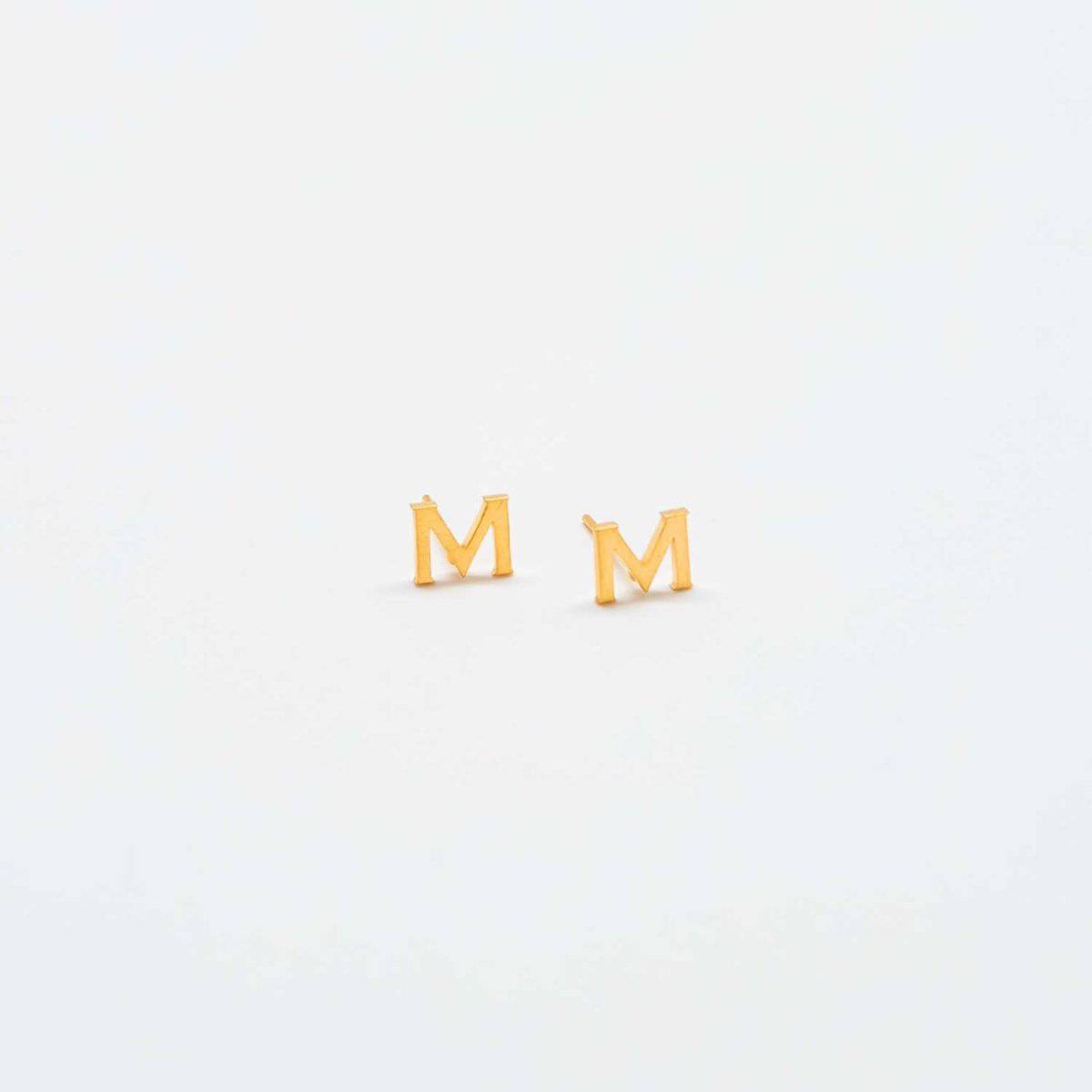 Gold Initial Earrings