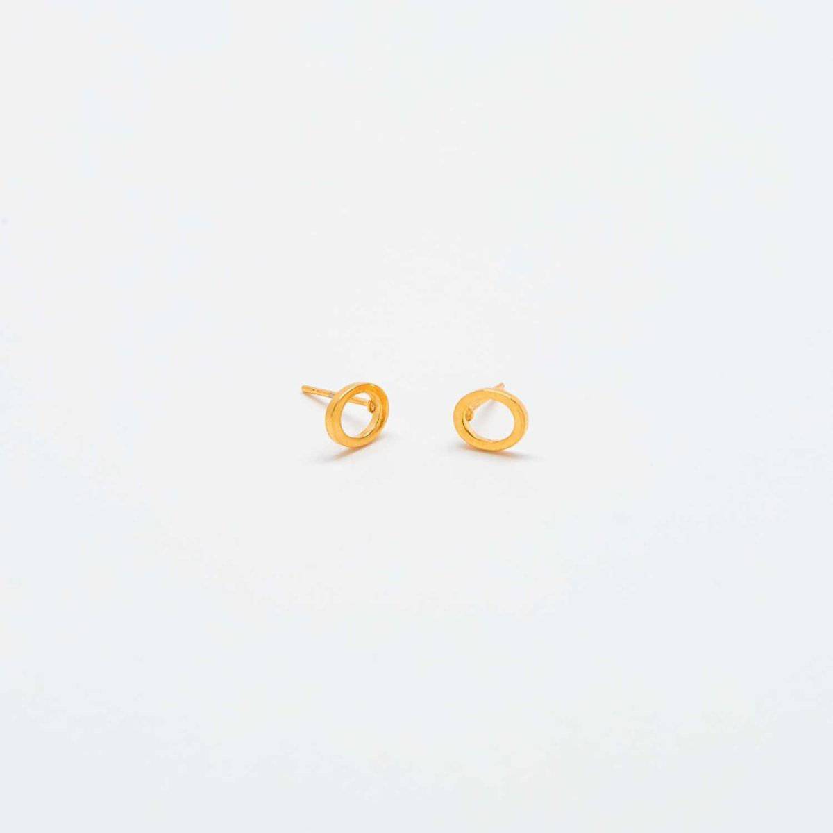 Gold Initial Earrings