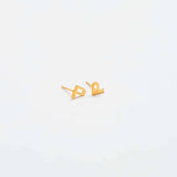 Gold Initial Earrings