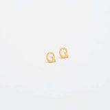 Gold Initial Earrings