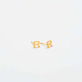 Gold Initial Earrings