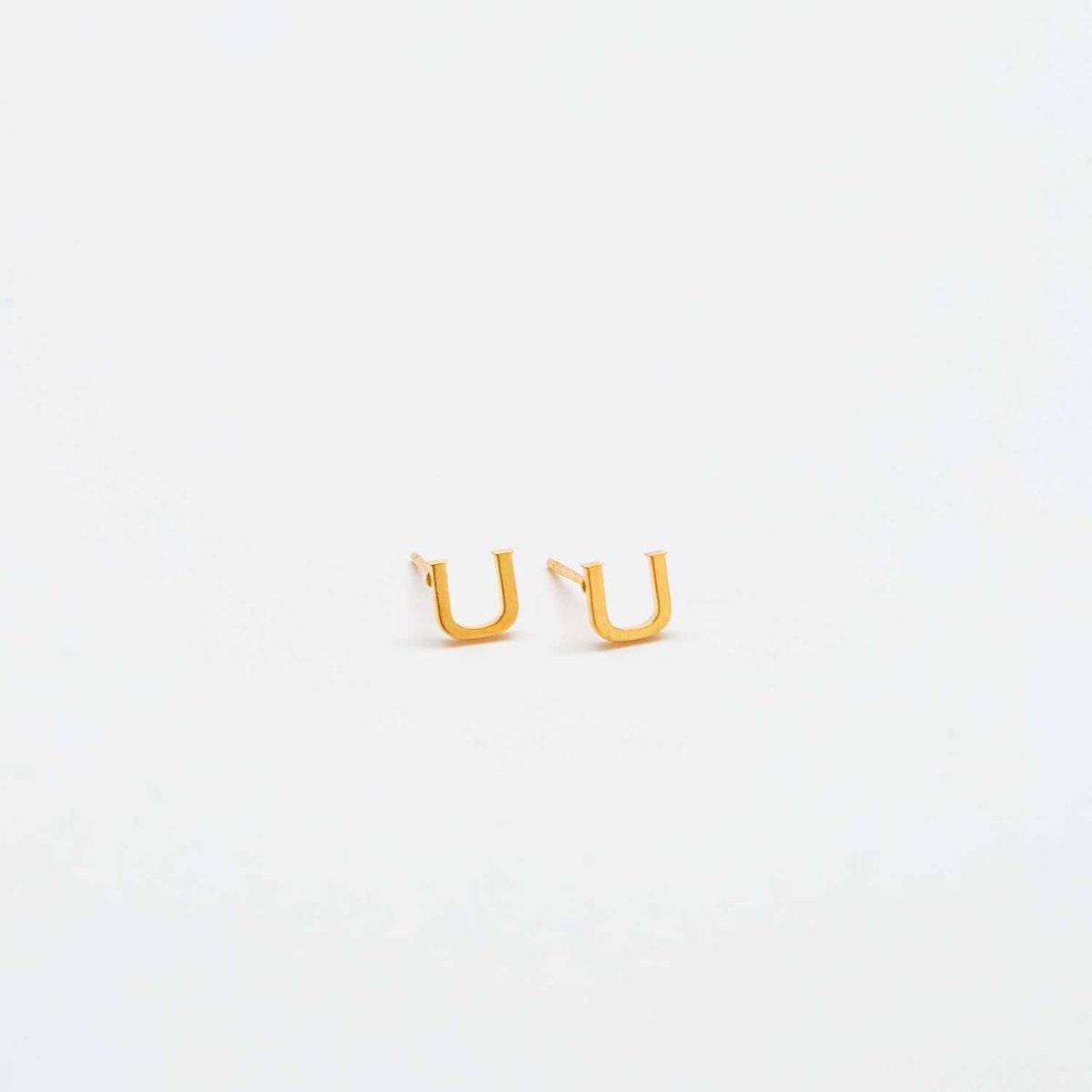 Gold Initial Earrings