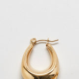 Gold Oval Hoop Earrings