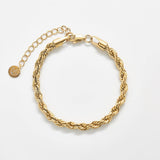 Gold Thick Rope Chain Bracelet