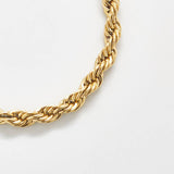 Gold Thick Rope Chain Bracelet