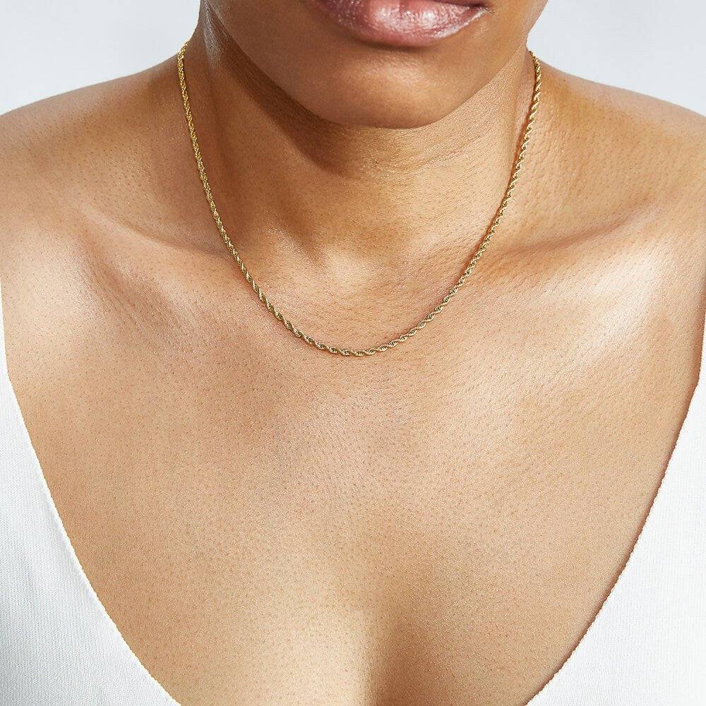 Dainty Rope Chain Necklace - Imperfect