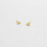 Gold Cactus Stud Earrings - Imperfect