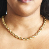 Gold Chunky Rope Chain Necklace - Imperfect