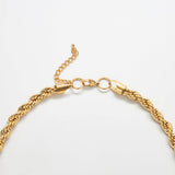 Gold Chunky Rope Chain Necklace - Imperfect