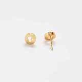 Gold Circle Outline Stud Earrings - Imperfect