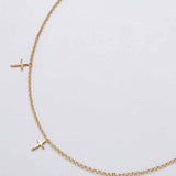 Gold Cross Choker Necklace