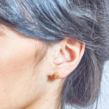 Gold Cylinder Geo Studs - Imperfect