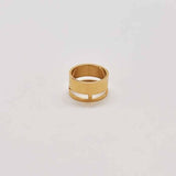 Gold Geo Wide Bar Ring - Imperfect