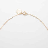 Gold Pave Curved Bar Necklace