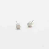 Silver Cylinder Geo Studs - Imperfect