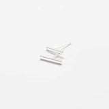 Silver Slim Bar Earrings - Imperfect