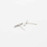 Silver Slim Bar Earrings - Imperfect