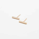 Slim Gold Bar Earrings - Imperfect