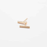 Slim Gold Bar Earrings - Imperfect