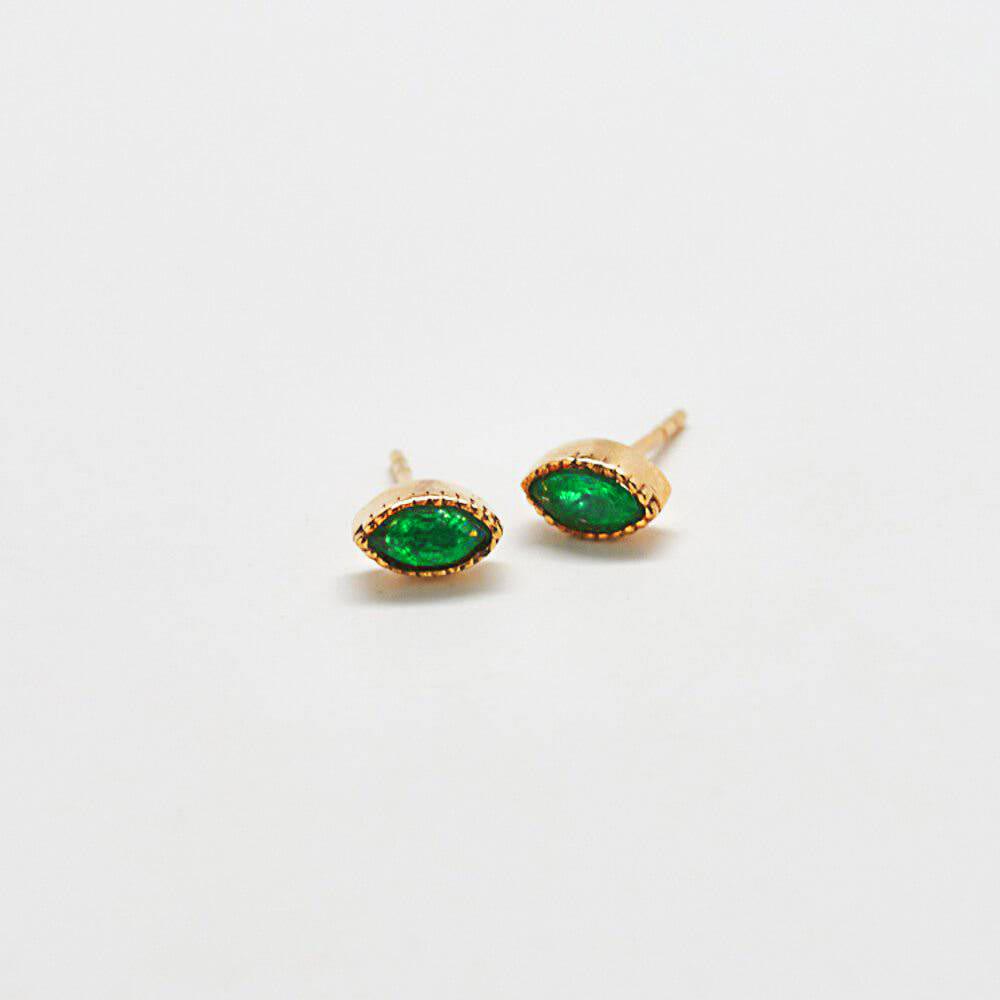 Jade Teardrop Stud Earring - Imperfect