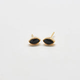 Onyx Teardrop Stud Earrings