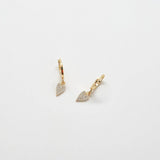 Pavé Heart Huggie Earrings