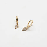 Pavé Heart Huggie Earrings