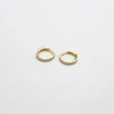 Pave Huggie Hoop Earrings